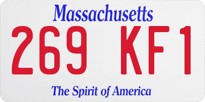 MA license plate 269KF1