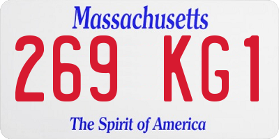 MA license plate 269KG1