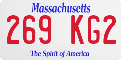 MA license plate 269KG2