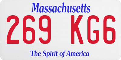 MA license plate 269KG6