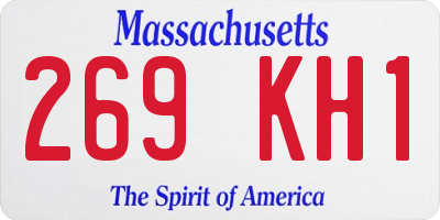 MA license plate 269KH1