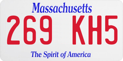 MA license plate 269KH5