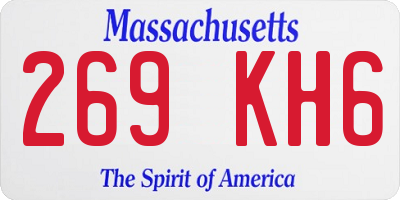 MA license plate 269KH6