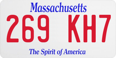 MA license plate 269KH7