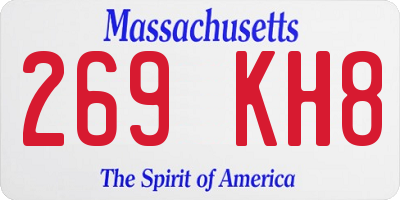 MA license plate 269KH8