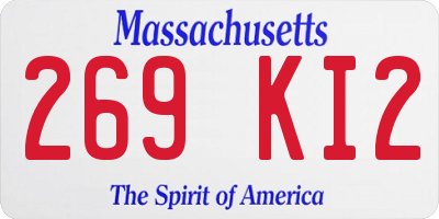 MA license plate 269KI2