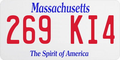 MA license plate 269KI4