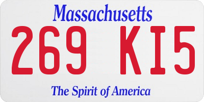 MA license plate 269KI5