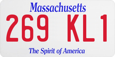 MA license plate 269KL1