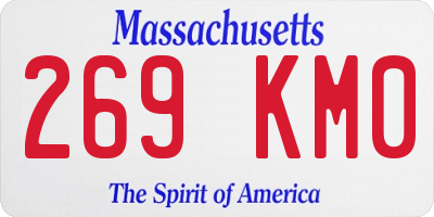 MA license plate 269KM0