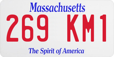 MA license plate 269KM1