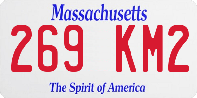 MA license plate 269KM2