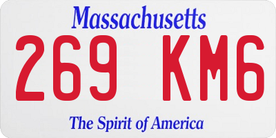 MA license plate 269KM6