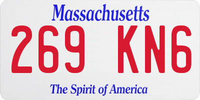 MA license plate 269KN6