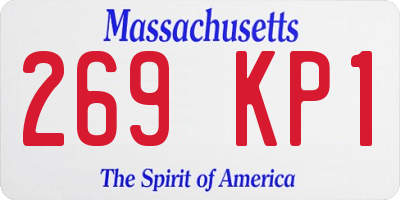 MA license plate 269KP1