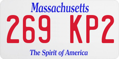 MA license plate 269KP2