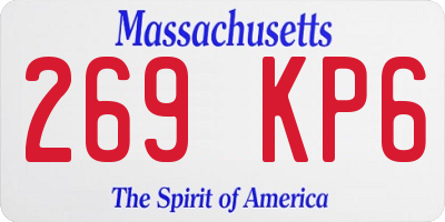 MA license plate 269KP6