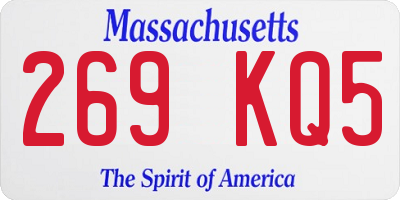 MA license plate 269KQ5