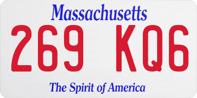 MA license plate 269KQ6