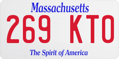 MA license plate 269KT0