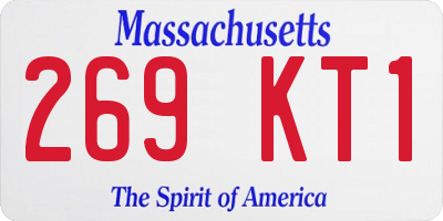 MA license plate 269KT1