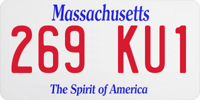 MA license plate 269KU1