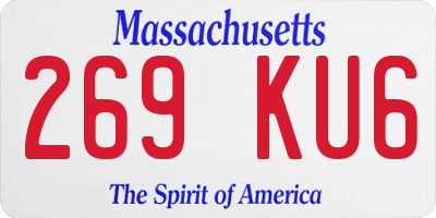 MA license plate 269KU6