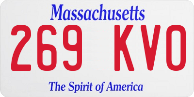 MA license plate 269KV0