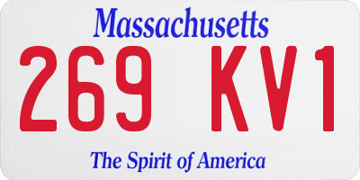MA license plate 269KV1