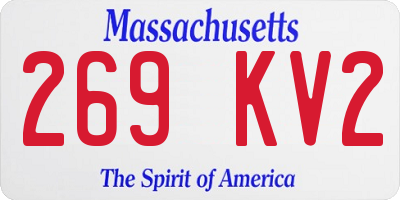 MA license plate 269KV2