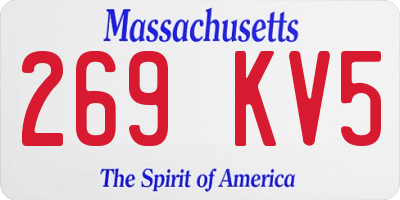 MA license plate 269KV5