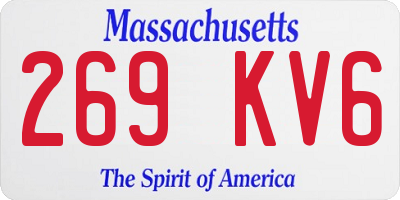 MA license plate 269KV6