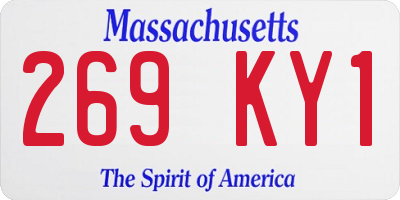 MA license plate 269KY1