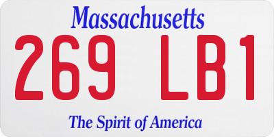 MA license plate 269LB1