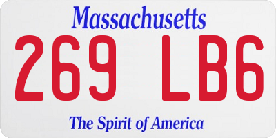 MA license plate 269LB6