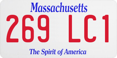 MA license plate 269LC1