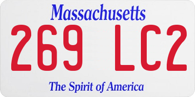 MA license plate 269LC2