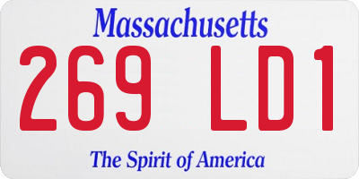 MA license plate 269LD1