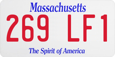 MA license plate 269LF1