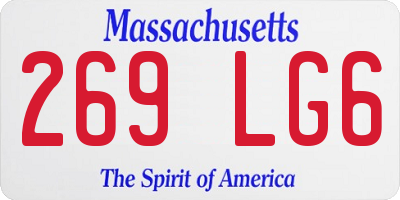 MA license plate 269LG6