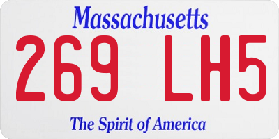 MA license plate 269LH5