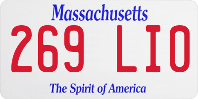 MA license plate 269LI0