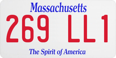 MA license plate 269LL1