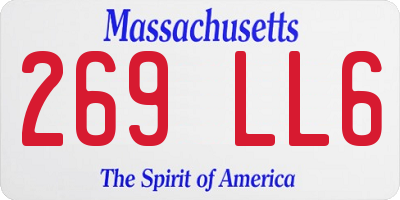 MA license plate 269LL6
