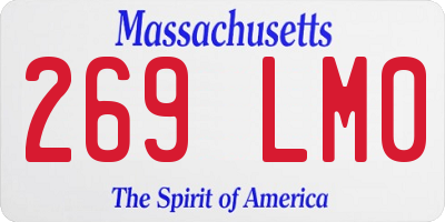 MA license plate 269LM0