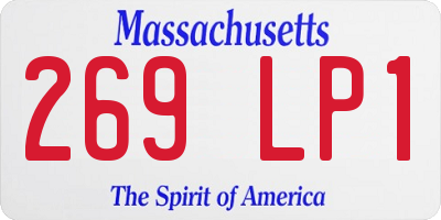 MA license plate 269LP1