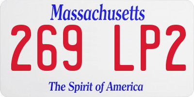MA license plate 269LP2