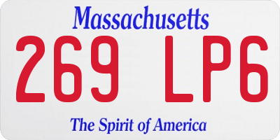 MA license plate 269LP6