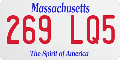 MA license plate 269LQ5