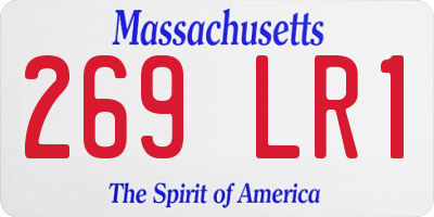 MA license plate 269LR1